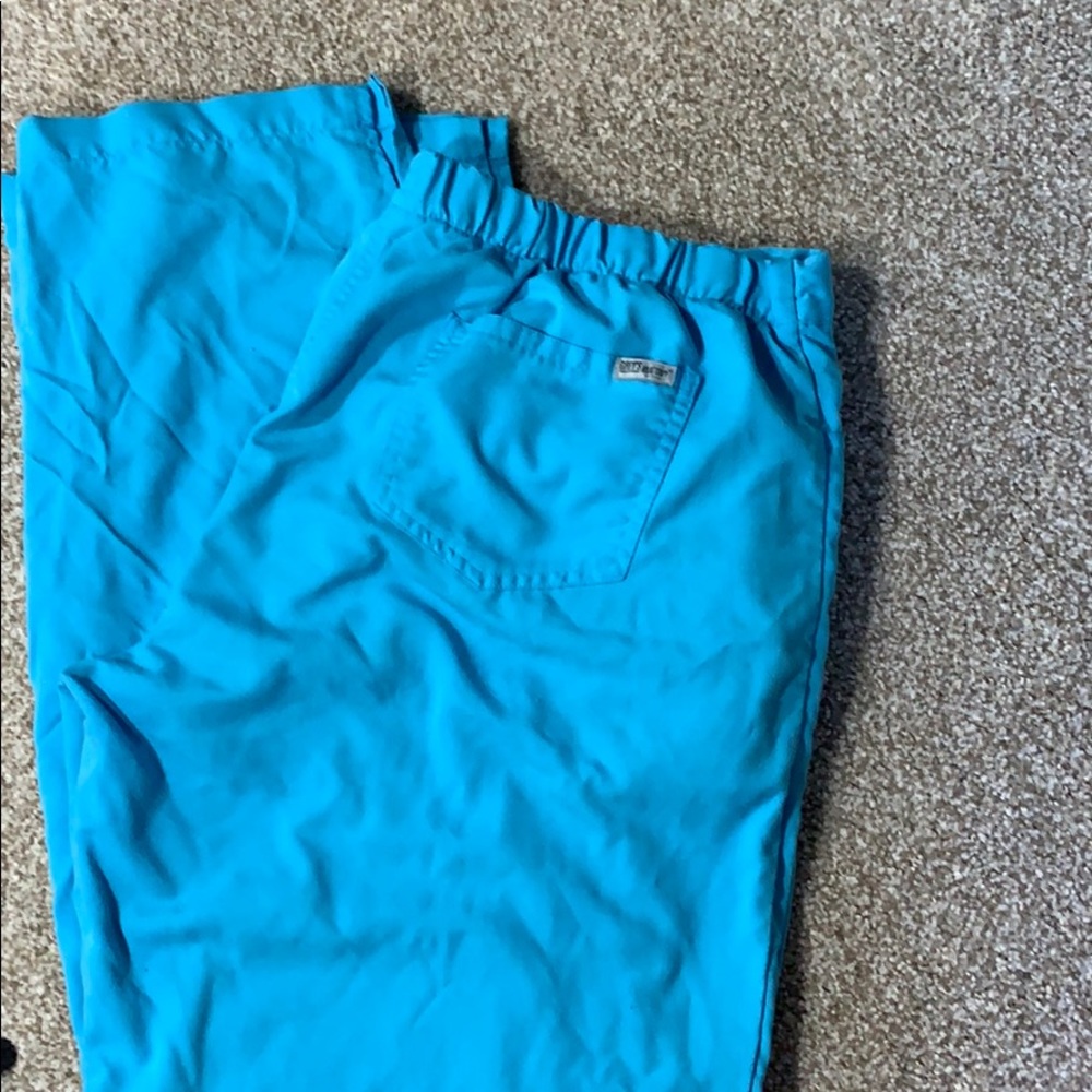 Greys anatomy scrub pants turquoise size lx